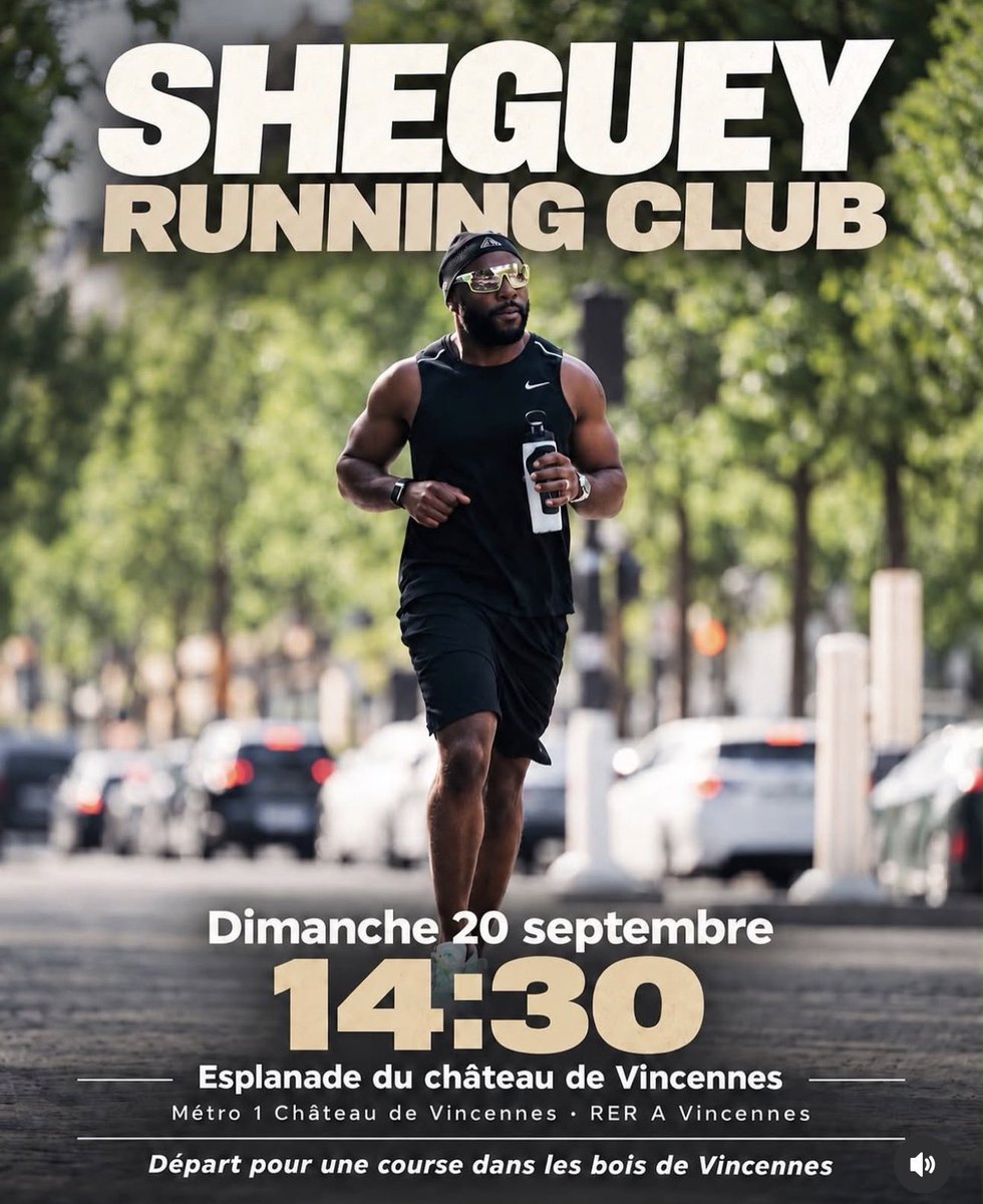 Kulturlesite_'s tweet photo. 🚨 GRADUR dévoile le « SHEGUEY RUNNING CLUB » !! 

Vous pouvez participer à une course avec lui dans les bois de Vincennes. 

📍Esplanade du château de Vincennes 
🗓️ AUJOURD’HUI À 14H30 https://t.co/PjeIClGMQi