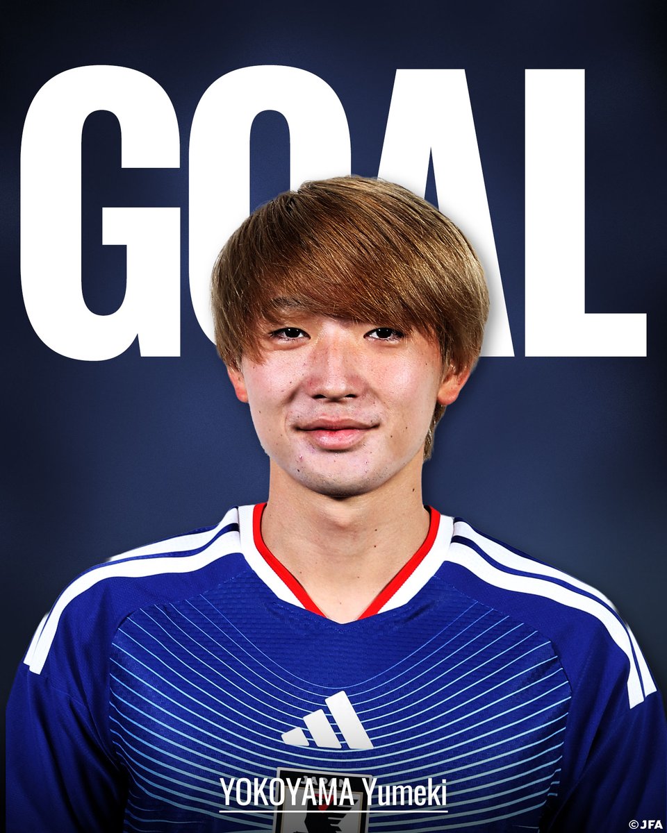 jfa_samuraiblue's tweet photo. 🔹️𝗚𝗢𝗔𝗟🔹️

前半28分
11 横山夢樹

🏆第20回アジア競技大会（2026／愛知・名古屋）
⚔️グループステージ第2節
🇯🇵#U21日本代表 1-0 キルギス代表🇰🇬

📱U-NEXTにて生配信

#サッカー日本代表 https://t.co/dG8kEl2BiJ