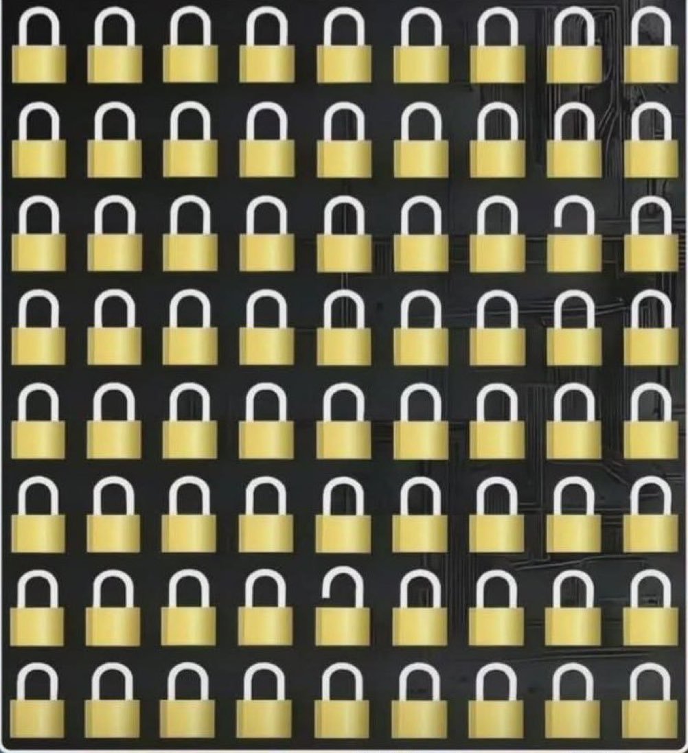 Thinkreply01's tweet photo. How many locks are open https://t.co/53zNlswn4o