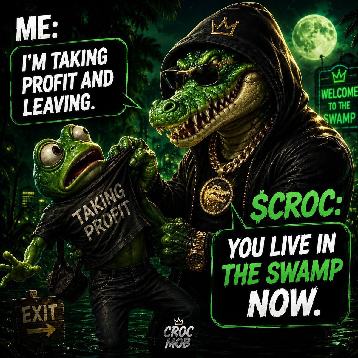 jhaykryptt's tweet photo. While $CROC is getting ready to make some noise, the swamp is whole locked in

just having fun, making noise and keeping the timeline entertained

The croc community knows what time it is🐊

$CROC @cingiz347  #CROCMOB https://t.co/8317HynwR9
