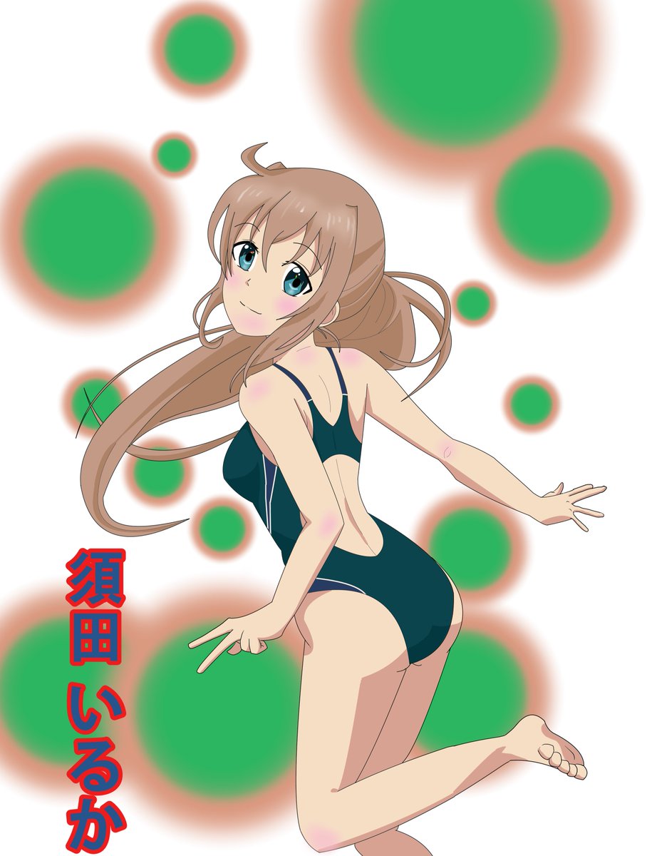 mani_illust5's tweet photo. 「須田 いるか」は、アプリゲーム『ラブライブ! スクールアイドルフェスティバル』のキャラクター。競泳水着という印象に残りやすいキャラとのこと。���の見た目通り、泳ぐことが好きなので、水着姿で描いてみた。
＃ラブライブ　＃スクールアイドルフェスティバル　＃須田いるか https://t.co/aChTDMmMmU