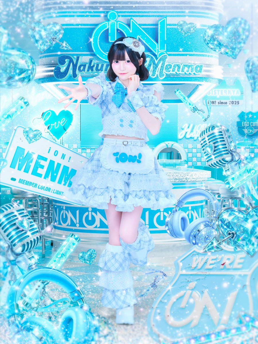 iON_idol_'s tweet photo. 【新アー写公開】

♥名雲 めんま(なくも めんま)
♡担当カラー 水色🩵
♥ラーメン、つけ麺、俺めんま！

『お菓子より甘いめんまちゃん🍩♡』

#iON #アイオン https://t.co/IxOaVOGmuc