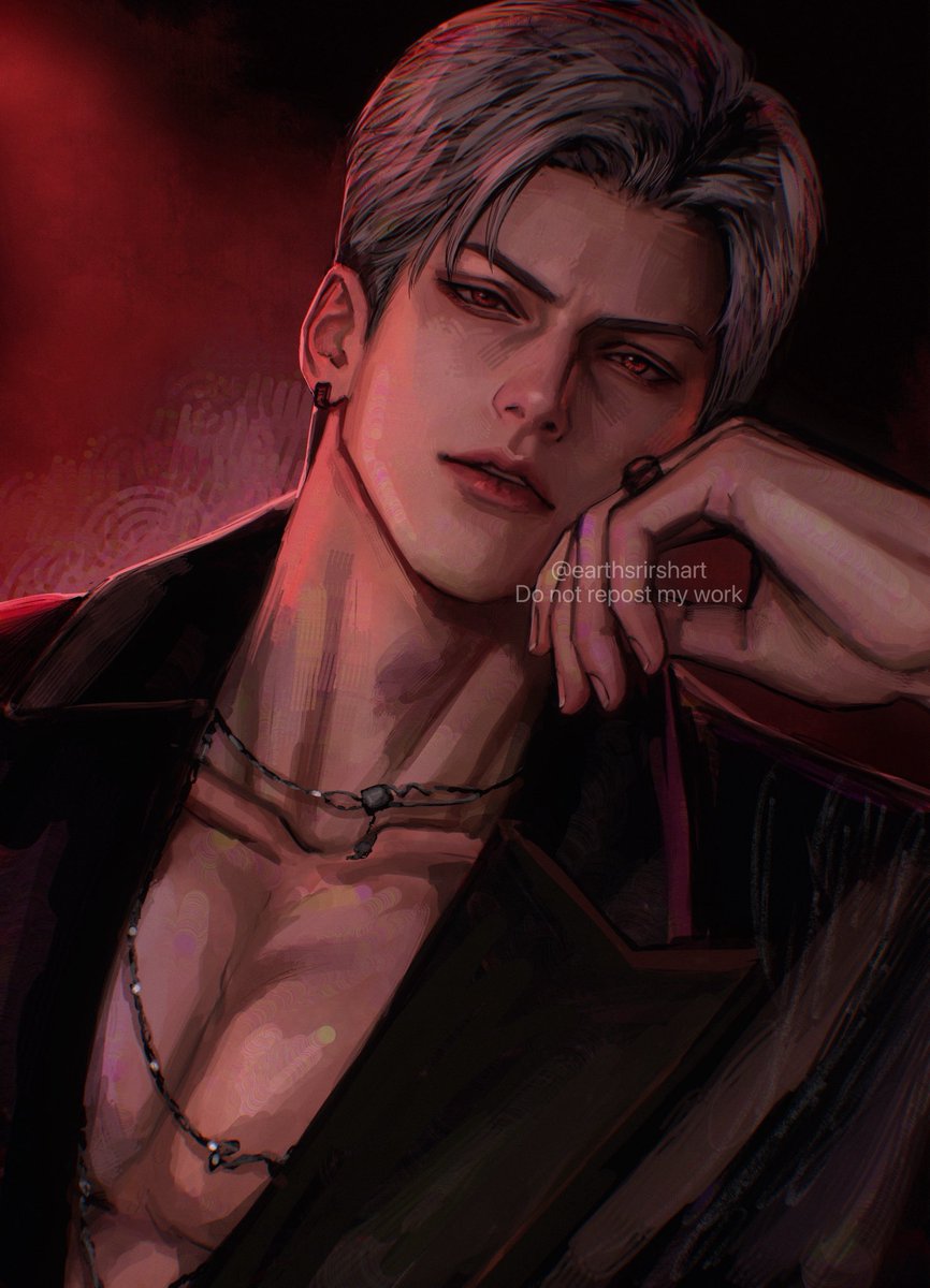 earthsrirshaart's tweet photo. I kinda don’t like the slick-back hairstyle that Infold gave Sylus so I drew my own recommendation instead 😔✌️ https://t.co/SgaAXbeXkS