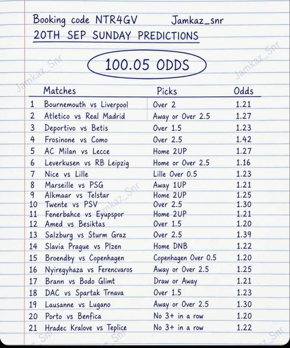 hehatips's tweet photo. SPORTYBET NG (SUNDAY 1)
VVLWAV - 1K ODDS..
NTR4GV - 100 ODDS.
V7KWCR - 20 ODDS.

GOODLUCK. 🙏🏾 https://t.co/FzIHVkKWKv