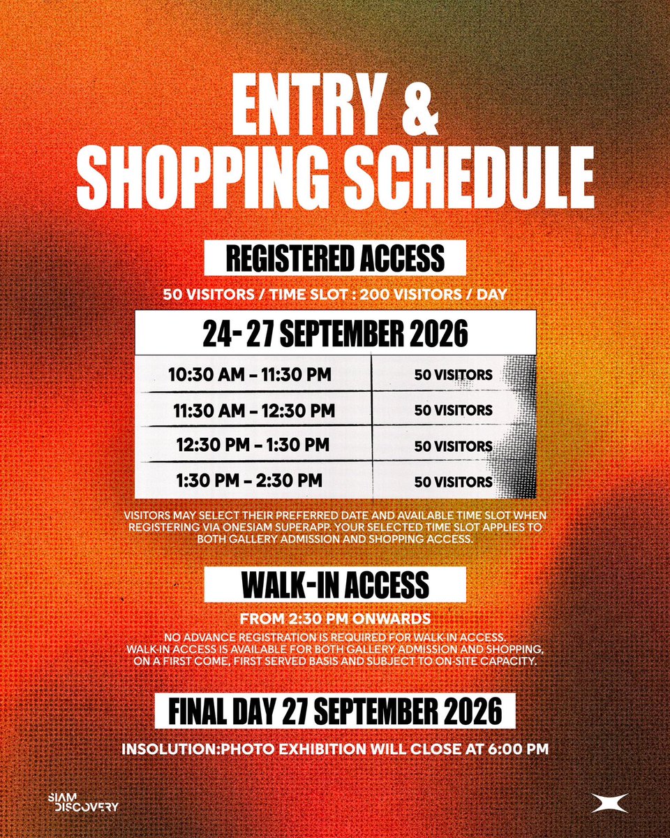 ssupersun's tweet photo. REGISTRATION GUIDE FOR VISITING &amp; SHOPPING AT ‘INSOLUTION EXHIBITION’

INSOLUTION EXHIBITION
1ST FLOOR, SIAM DISCOVERY
10–27 SEPTEMBER 2026

#SUPERSUN
#SUPERSUNxSIAMDISCOVERY
#SUPERSUNINSOLUTIONEXHIBITION
#SUPERSUNEXHIBITION https://t.co/2LUbpriVv4