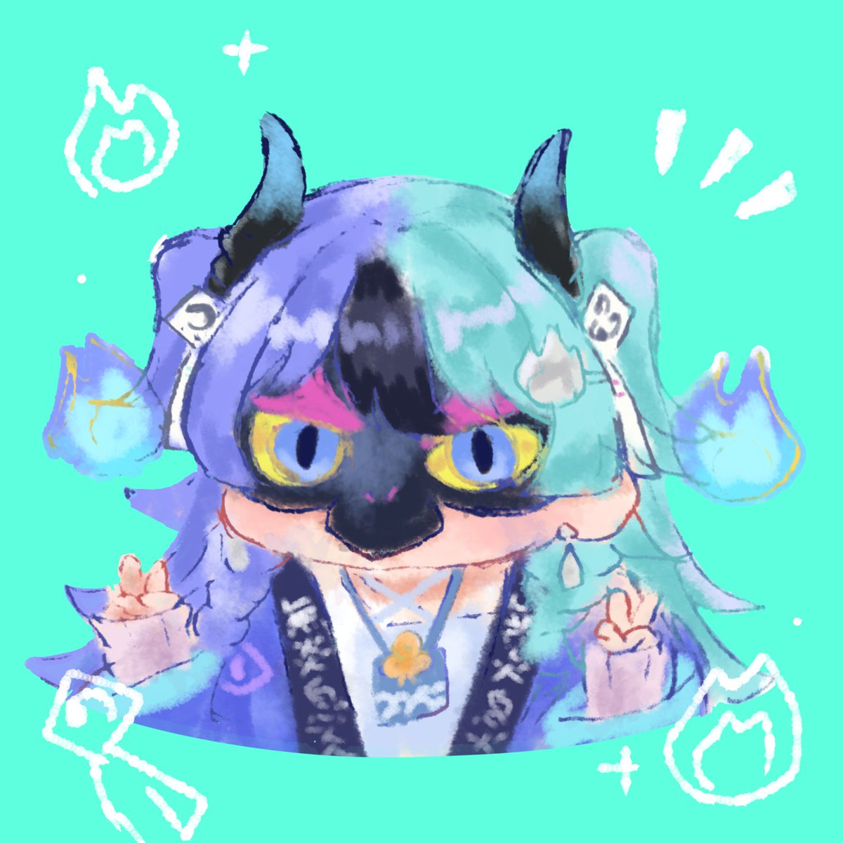 tutsurabi's tweet photo. 🧯🔥
#イラスト　#絵描きさんと繋がりたい　#ファンアート　#ホロライブ　#熱千めら　#めら組絵図 https://t.co/qCw5tgmtZA