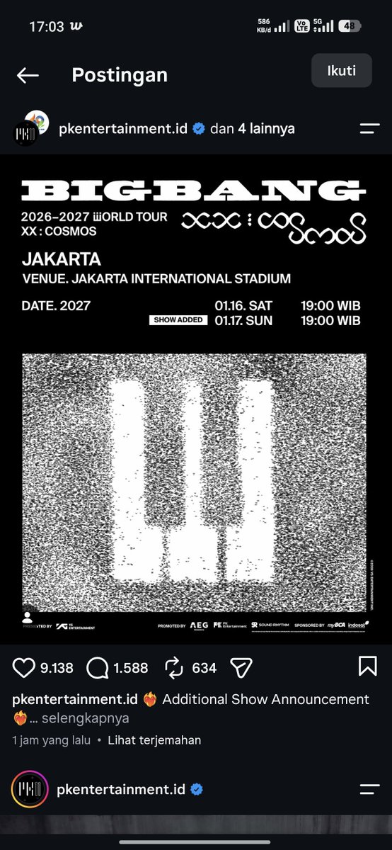 jaemyeochin's tweet photo. Ada yang mau dibantu atau butuh back up jaswar add show bigbang cosmos jakarta besok? Kalo minat, boleh DM yaa 🫰🏻 https://t.co/lGVrqjEWtQ