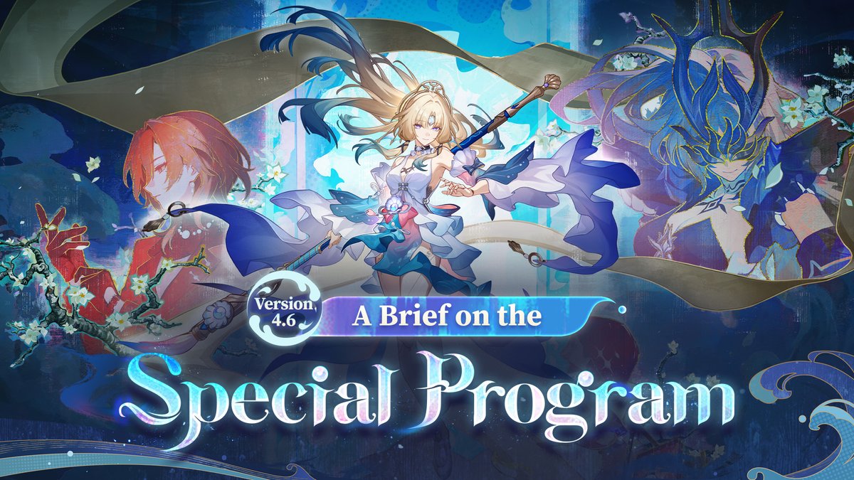 honkaistarrail's tweet photo. A Brief on the Version 4.6 Special Program
The Honkai: Star Rail Version 4.6 "Dance With the Beast Before Moonrise" Special Program has concluded. Brand-new characters, maps, and events are about to come online. Please board the Astral Express at that time and embark on a new adventure!
Special Program Replay:
https://t.co/ybaSmLKLLL
The redemption codes for this special program are:
KA5SV3FJM7WX
7S4AD2X35NE3
MALSV2F247FP
The redemption codes will expire on September 21 at 23:59 (UTC+8). Please redeem them as soon as possible~

Learn more:
https://t.co/qFgroBXikR

#HonkaiStarRail #HSRSpecialProgram