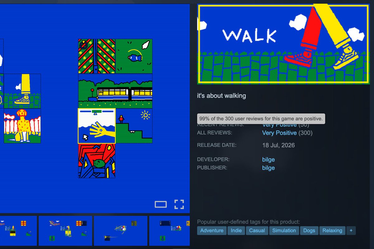 bilgetbd's tweet photo. walk just hit 300 reviews at 99% positive! it's crazy, thank you!! https://t.co/Q2GUD5tsx0