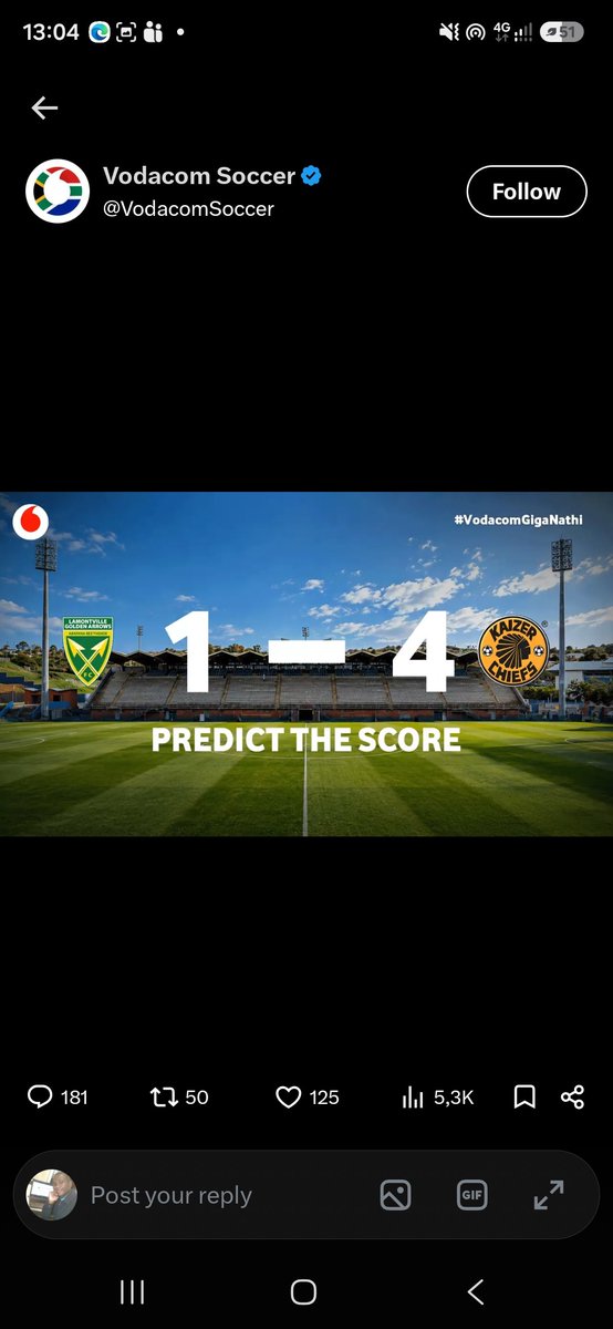 Robsithole's tweet photo. @VodacomSoccer @KaizerChiefs https://t.co/VOboOlMk6b