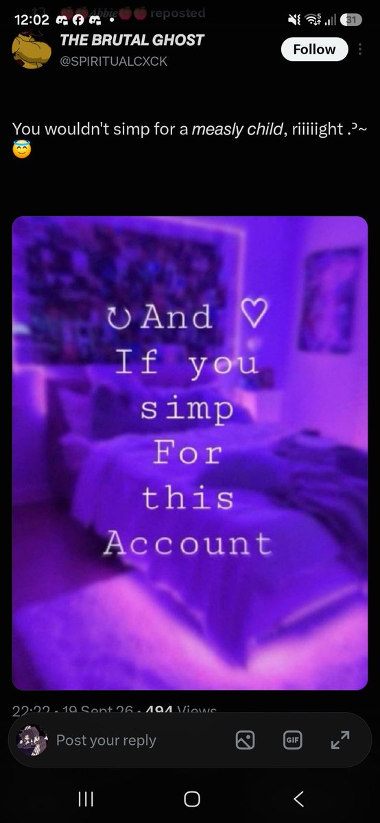 silencedcomedy's tweet photo. I went to sleep, woke back up, got on main, and this is the top post on my for you REPOSTER by this guy where it very obviously says "you wouldnt simp for a CHILD, would you" as a, you should simp type of thing, wtf??? Doing @ of the people following them in comments. // https://t.co/tvpucrXuL0