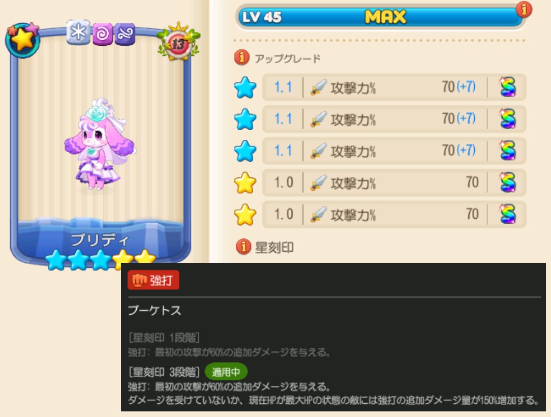 extin7's tweet photo. 対ソムビ用の強打編成。

ダメージ減少90%のソムビは、半端な強打編成では削りきれません。

バリア特攻のチーム効果を持つホビルとラムビスを両採用し、この2体で取り巻きを処理。
ブリディでソムビを倒す形がよさそうです→ https://t.co/gNUNvFCQZe