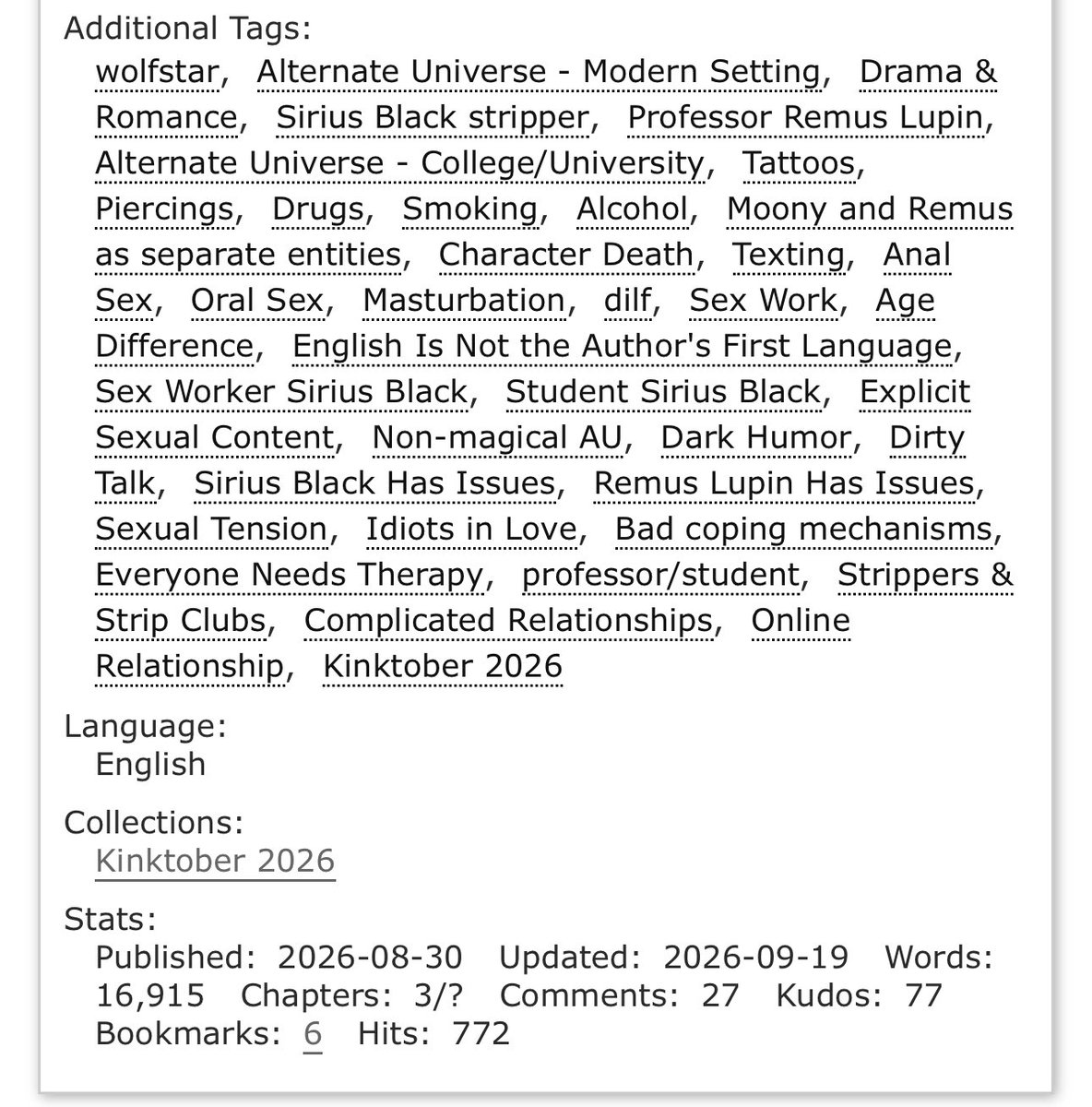young_veins_'s tweet photo. sirius black: student, stripper, terrible decision-maker 
remus lupin: his literature professor

unfortunately, they meet at work

wolfstar professor/student AU for kinktober on ao3 🖤

https://t.co/TKCKSvVz6O https://t.co/YNpBPWYtJz