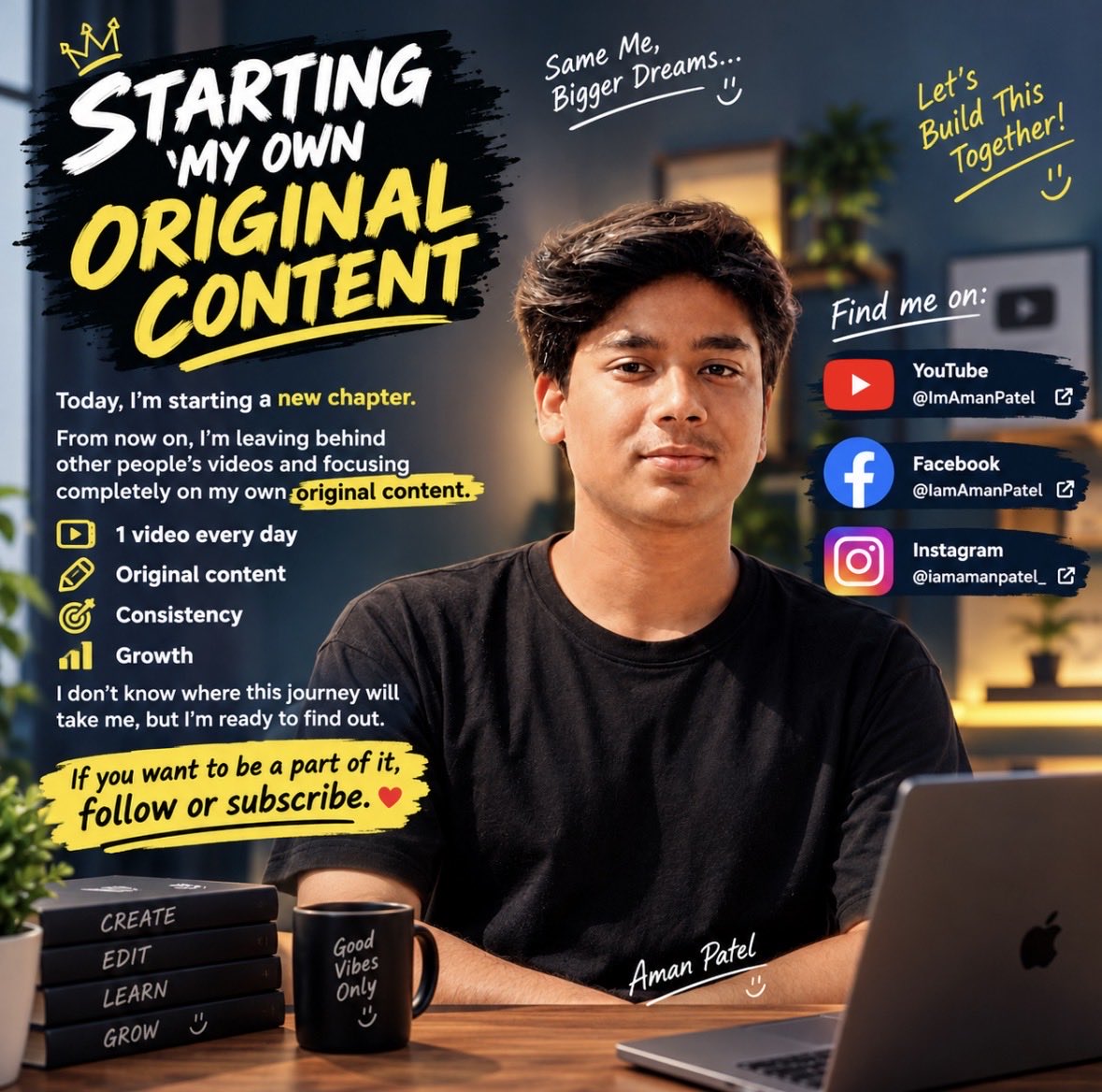 IamAmanPatel's tweet photo. Today, I’m starting a new chapter.✨🚀 https://t.co/0O9SO3kVxB