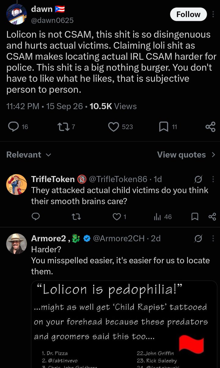 TrifleToken86's tweet photo. @ThighNir @ThighNir call me a creep,pedo,map that's fine. BUT FUCK YOU AND your squad for attacking actual child Victims you have no right. Your protecting anyone just being a bully online https://t.co/J3iNcSB1Us