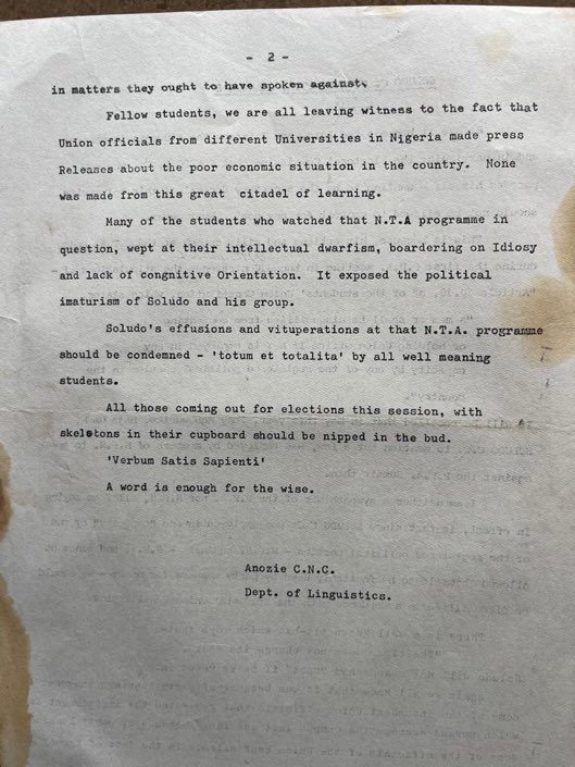 UchePOkoye's tweet photo. This is what a student in UNN had to say about Soludo while he was a student. 

Nothing has really changed. https://t.co/nBAOHfJVwR