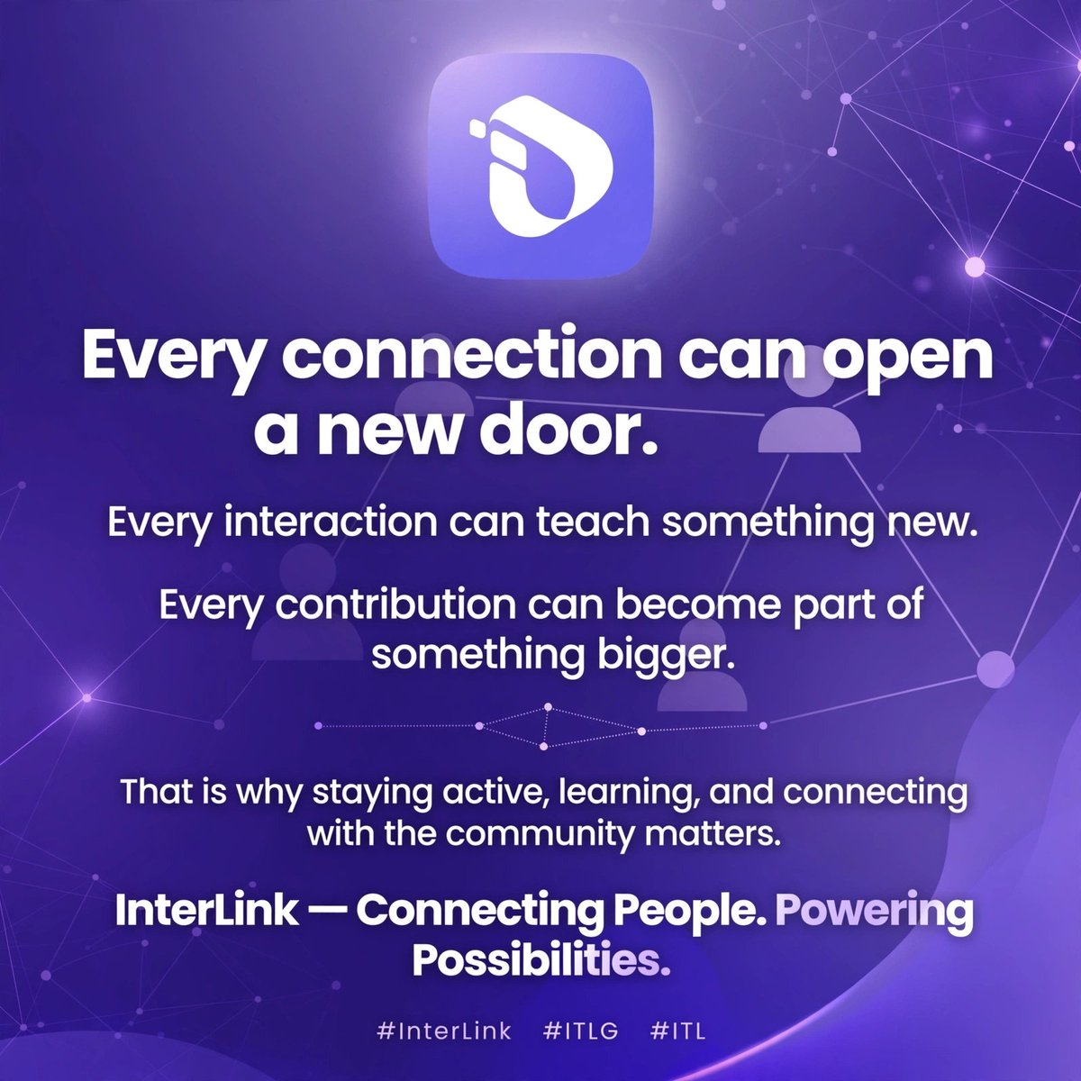 abdulmumin6524's tweet photo. Every connection can open a new door.
Every interaction can teach something new. Every contribution can become part of something bigger.
That is why staying active, learning, and connecting with the community matters.
InterLink — Connecting People. 
#InterLink #ITLG #ITL https://t.co/OdNKtqw8ZO