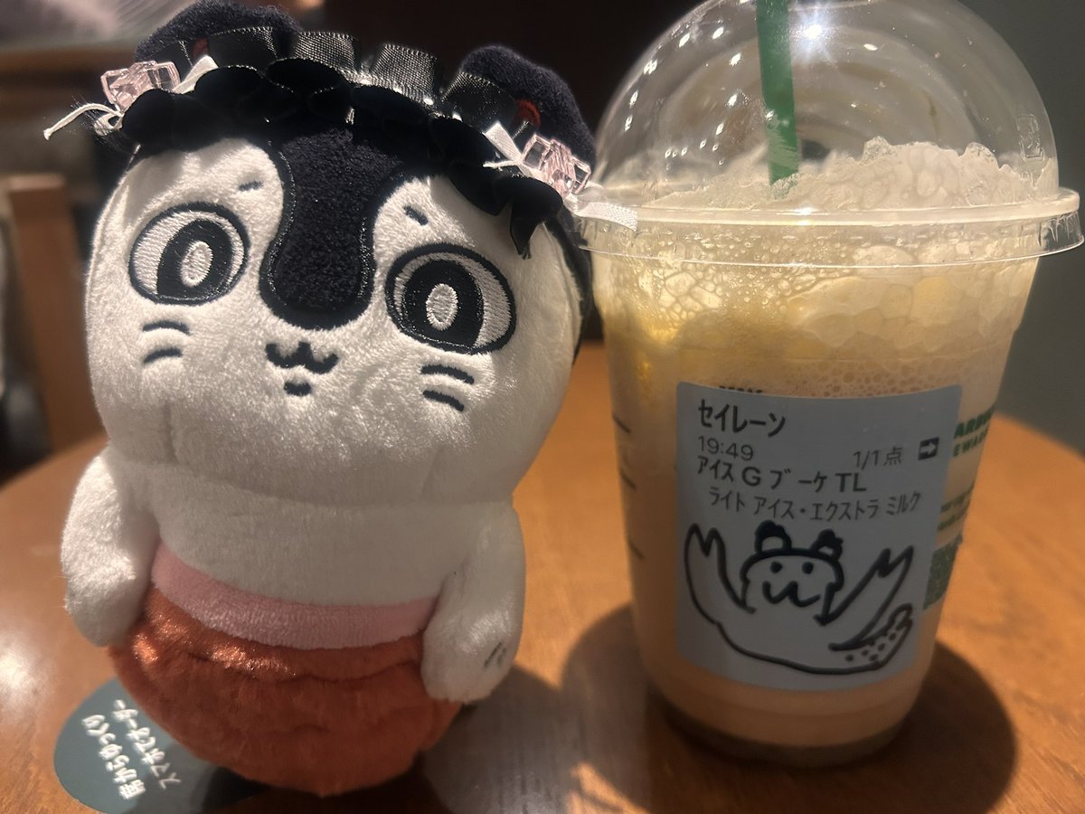 chisakichi63's tweet photo. モバイルオーダーしたら描いてくれた🤣 https://t.co/eQsNb6KSYn