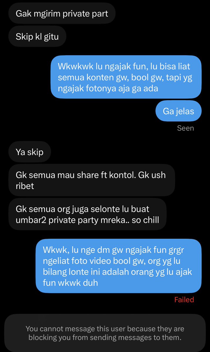 JevinBali's tweet photo. Pls jangan jadi homo tolol kayak gini ya, di ajak trade di tele ga ada appnya, ngajak fun tapi gw gatau bentukannya kek gimana, at least mau tau titidnya :)

Di katain lonte, tapi ngajak fun sama lonte wkwk https://t.co/etpULF0cHN