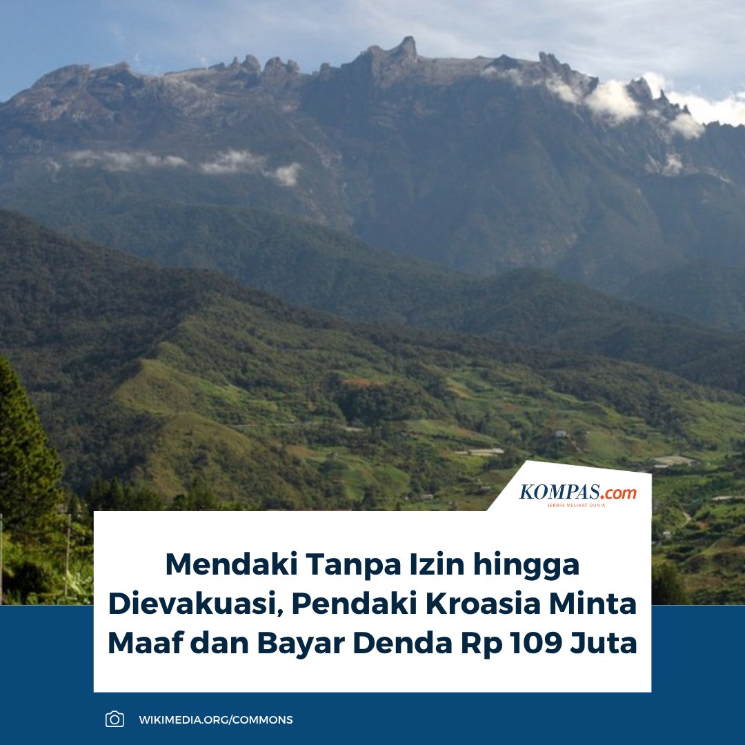 kompascom's tweet photo. Baca selengkapnya: https://t.co/EHL2b6T9Yt

Mauro Persic, pendaki asal Kroasia, didenda Rp109 juta karena mendaki Gunung Kinabalu tanpa izin. Ia meminta maaf dan mengaku tak berniat melanggar aturan atau meremehkan budaya lokal.

~RK #Pendaki #denda [20260920090000965] https://t.co/JDkIso8laF