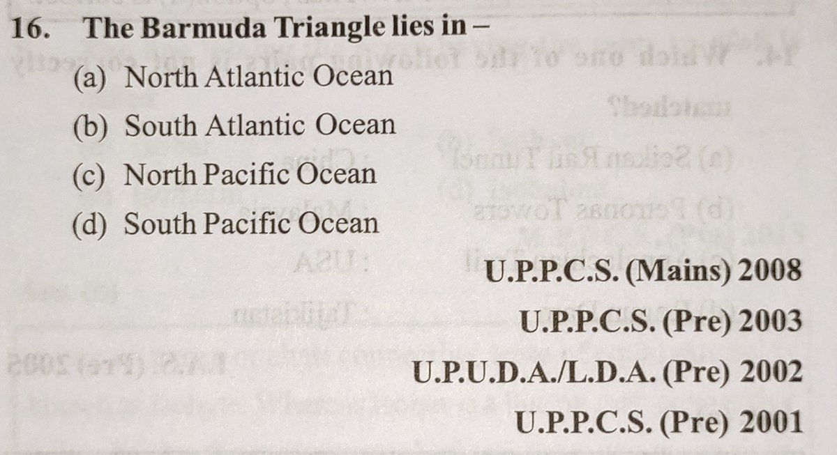 Important4UPSC's tweet photo. The Barmuda Triangle lies in- https://t.co/qcFy2t11Jq