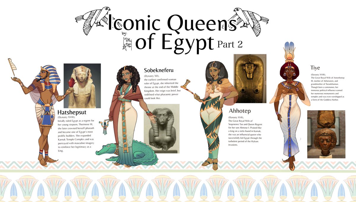 MilkyRozen's tweet photo. Iconic Queens of Egypt part 2!✨ https://t.co/DVlqLIZDCT