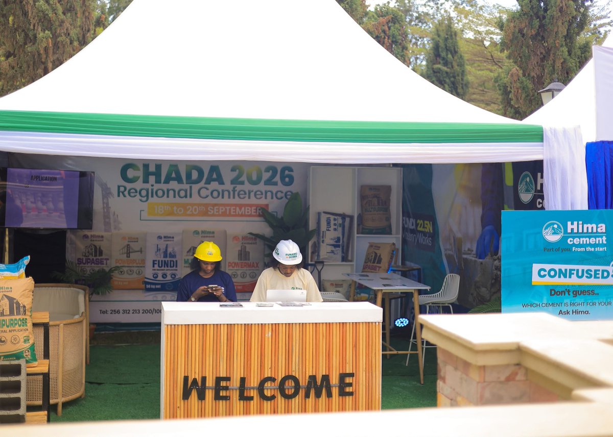 WhiteBearCOMM's tweet photo. Building connections. Shaping what’s next. #HimaCement is at the #CHADA2026 Regional Conference, bringing together key players in the construction industry. Visit the #HimaCement tent at Lake Victoria Serena Golf Resort,Kigo to connect, exchange ideas & build the future together. https://t.co/eedyOj0pZm