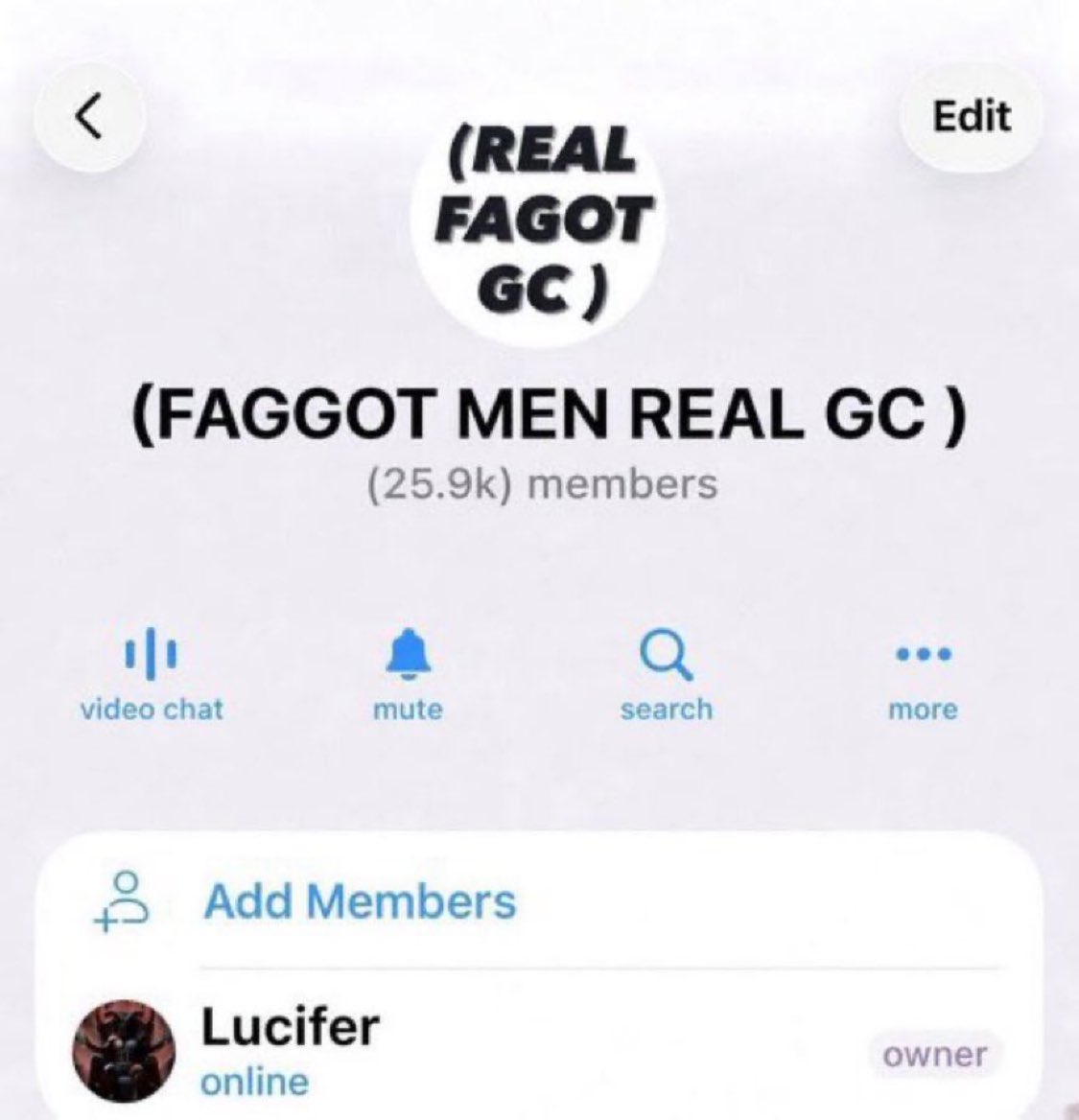 patibubu1's tweet photo. RT and follow 

If you’re fagg**t and you want to be 

added in a fagg**t group 👿😈#usafaggot 

And message on telegram : https://t.co/YHeeMcY2JZ https://t.co/AihUKScK9O