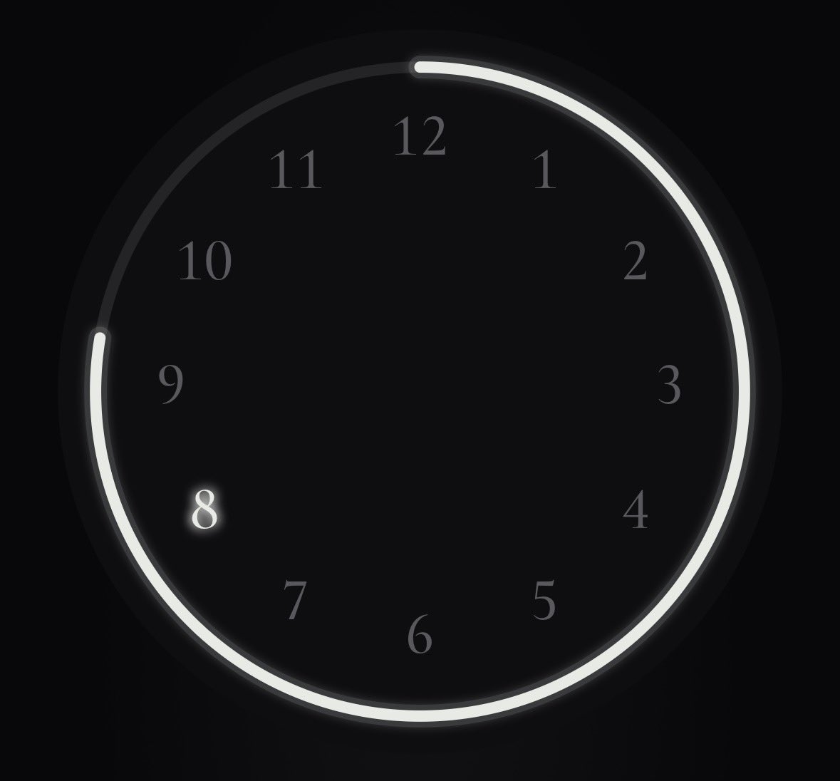 faust0xbt's tweet photo. Vibe-coded this non-intrusive analog clock this morning.

No pointers, no ticks, just time. https://t.co/ME8nzsjDv7