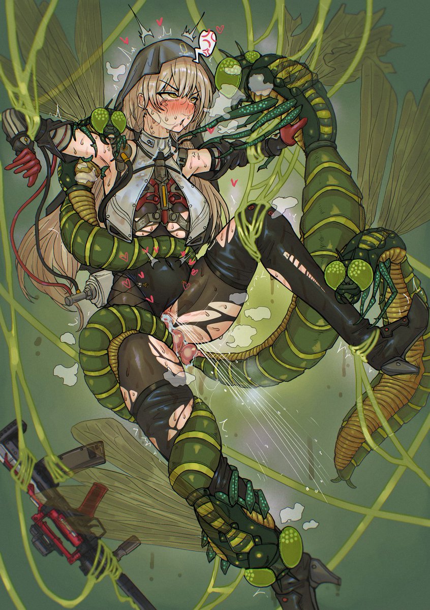 argon07p6's tweet photo. 巨大な変異トンボたちの罠にかかり抵抗するが、結局は卵を産みつけられてしまうOTs-14さんです！

THANK YOU SO MUCH FOR COMMISION! https://t.co/Fa7xsih0VI