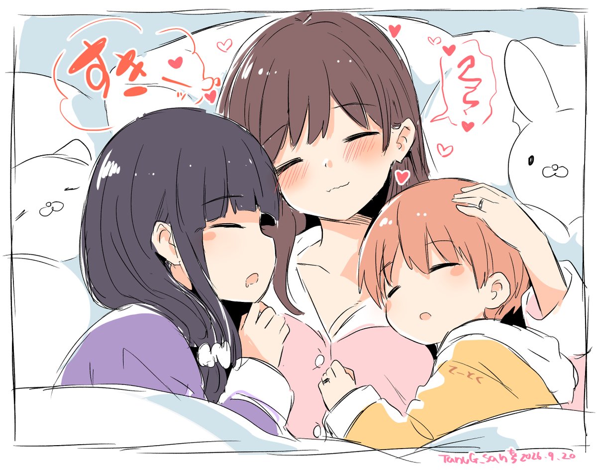 TanuG_san's tweet photo. 関係図💗

最近新規さんが増えて
北上さんと提督くんの絵を見て
「大井っちに見られたら…」系が
（公式的にあたり前）見られるので

ウチの鎮守府は、こういう事です(笑)
大井っちが両手に花です(*´ω｀*) https://t.co/3t4gm4Yv1l
