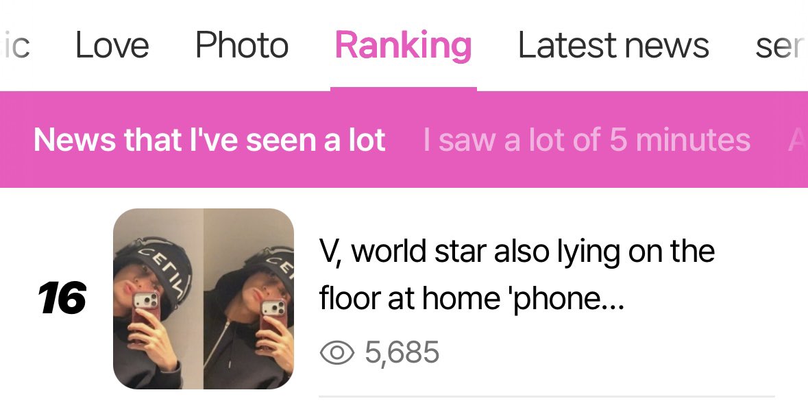 btskthv1230's tweet photo. Korea’s Prince Kim Taehyung is currently trending on Naver at #16 for his latest “boyfriend material maker” Instagram post 🔥

Despite a group event, his simple IG post is the one to trend. He’s so loved! 🥰 

Please engage 👇

 https://t.co/Dh9ZDK31dy https://t.co/QPGpgcu0mK