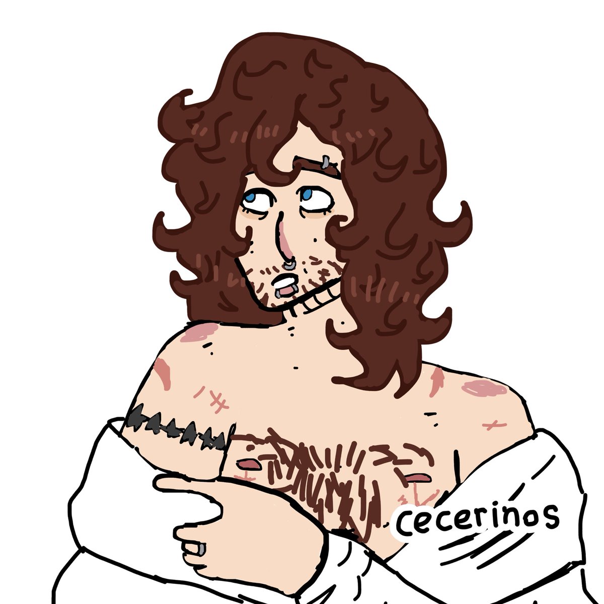 cecerinos's tweet photo. ( TW ; SLIGHT NUDITY ‼️ ) this is kinda buns but i love alastair.. #residentevil #residenteviloc #reoc #originalcharacter #t4t #ocxoc https://t.co/JPTRNNKhJv
