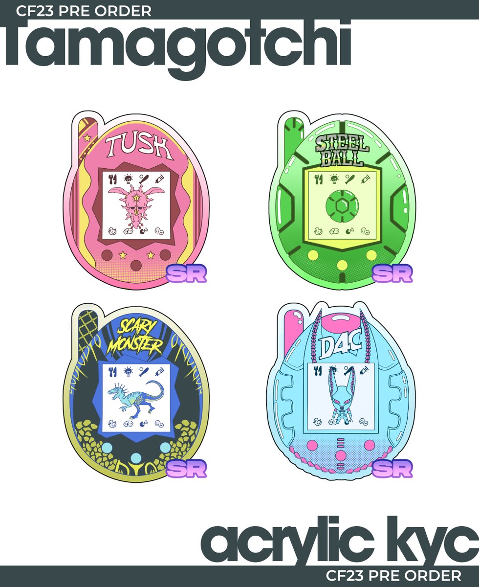 seeunandaaa's tweet photo. ๐ฉท๐ are very appreciated!
Seeunanda #CF23 Pre Order Update 0.7
JOJO/JJBA STEEL BALL RUN Tamagotchi Acrylic Keychain
๐๏ธ TBA
๐ฆ Pick Up Both Days/ Mail/ International Ship
๐ JJBA
Pre Order Batch 1 Date TBA!
#comifuro23catalogue #cf23catalog #cf23catalogue #steelballrun https://t.co/xnQRKtskQ5