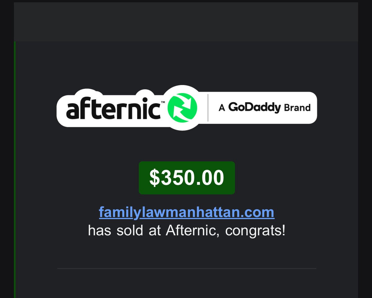 Stardrey197's tweet photo. My second domain sales 
HT: 11 months 
Outbound https://t.co/aN0Z647ho7