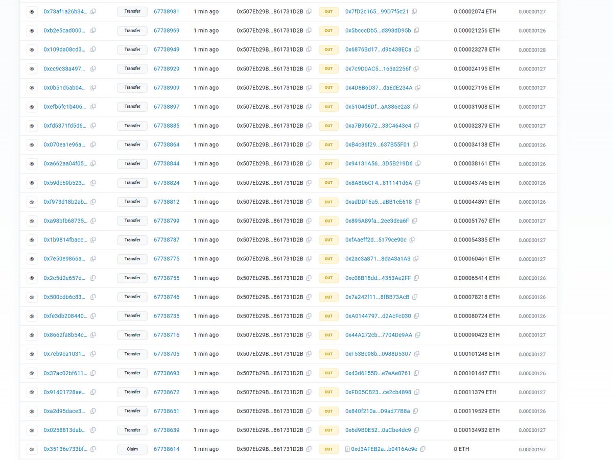 CryptoPecos's tweet photo. @httpsmining Can you at least post an update on why only some wallets are getting payment? You're making people lose faith pretty quick when there's like the same 20 wallets getting payments every min when the test token has 200 holders (Me being one for over an hour now) https://t.co/zKGbihD9l6