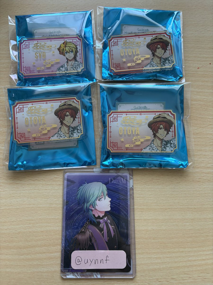 uynnf's tweet photo. 【交換】うたプリ　グラショ

★提灯型ライトマスコット
【譲】音也
【求】藍

★マドポチ
【譲】那月 セシル 蘭丸
【求】藍＞真斗

★おなまえクリアバッチ
【譲】音也 翔
【求】藍

★マステ
【譲】那月 翔 嶺二
【求】藍

郵送希望です。
検索からでも気軽にお声がけください。 https://t.co/XP9FjjCK6Z