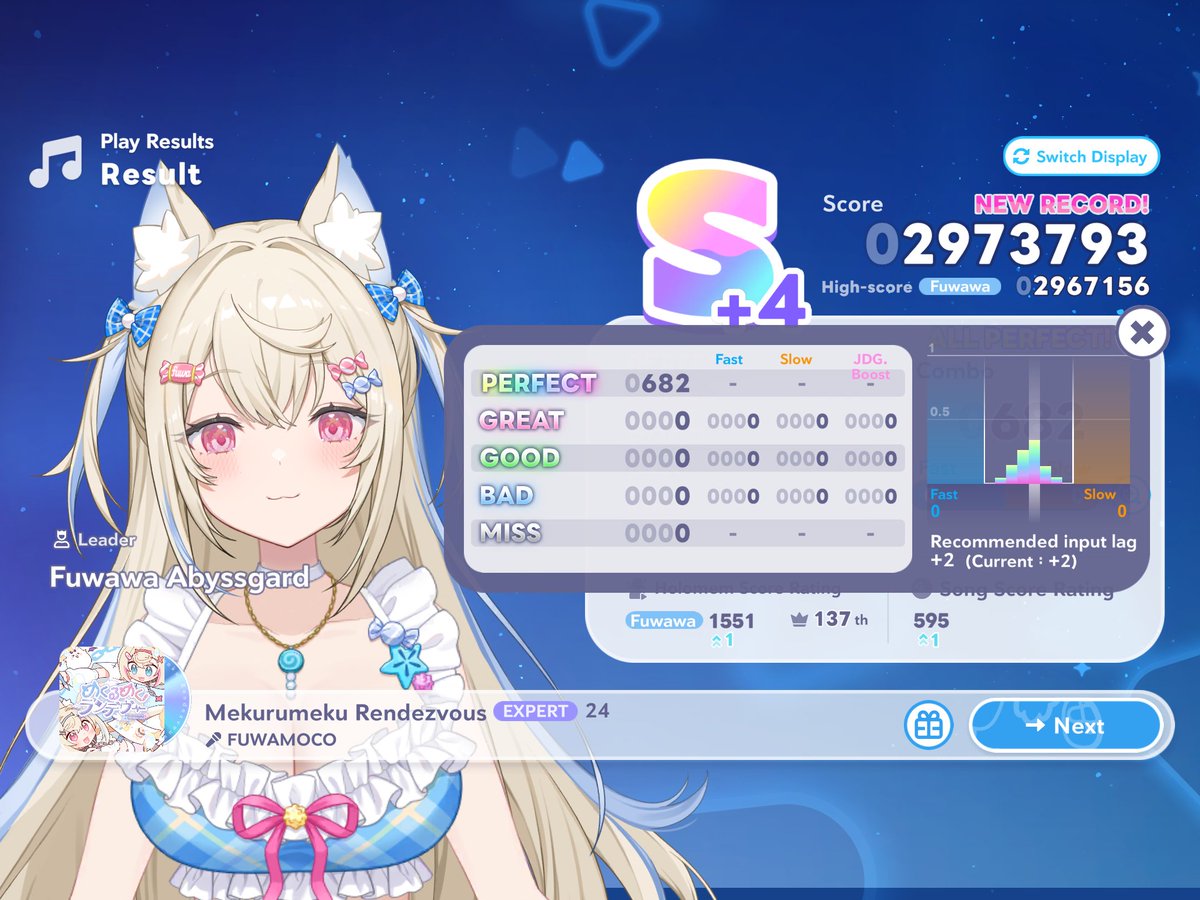 glau_chau's tweet photo. With FWMC's (and Lui's) event recently ended, I would like to share my experiences throughout — stockpiling enough for 400 pulls, and attempting the Dream (rank) scoring in Mekurumeku Rendezvous! BAU BAU!!!

(Further posts in replies) [1/6]

#FUWAMOCO
#holodori https://t.co/E8LHHOYTdC