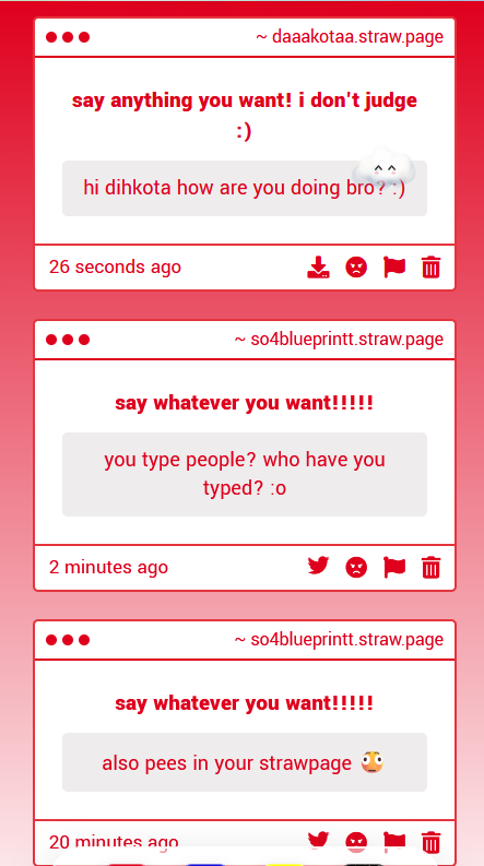 so4blueprintt's tweet photo. 1. im doing great but MY NAME ISNT DIHKOTA ITS DAKOTA!!!!!!!
2. I've only typed my close friends cause they weren't really interested in searching into typology
3. stop peeing in my strawpage its starting to stink https://t.co/ejh3trWG2f