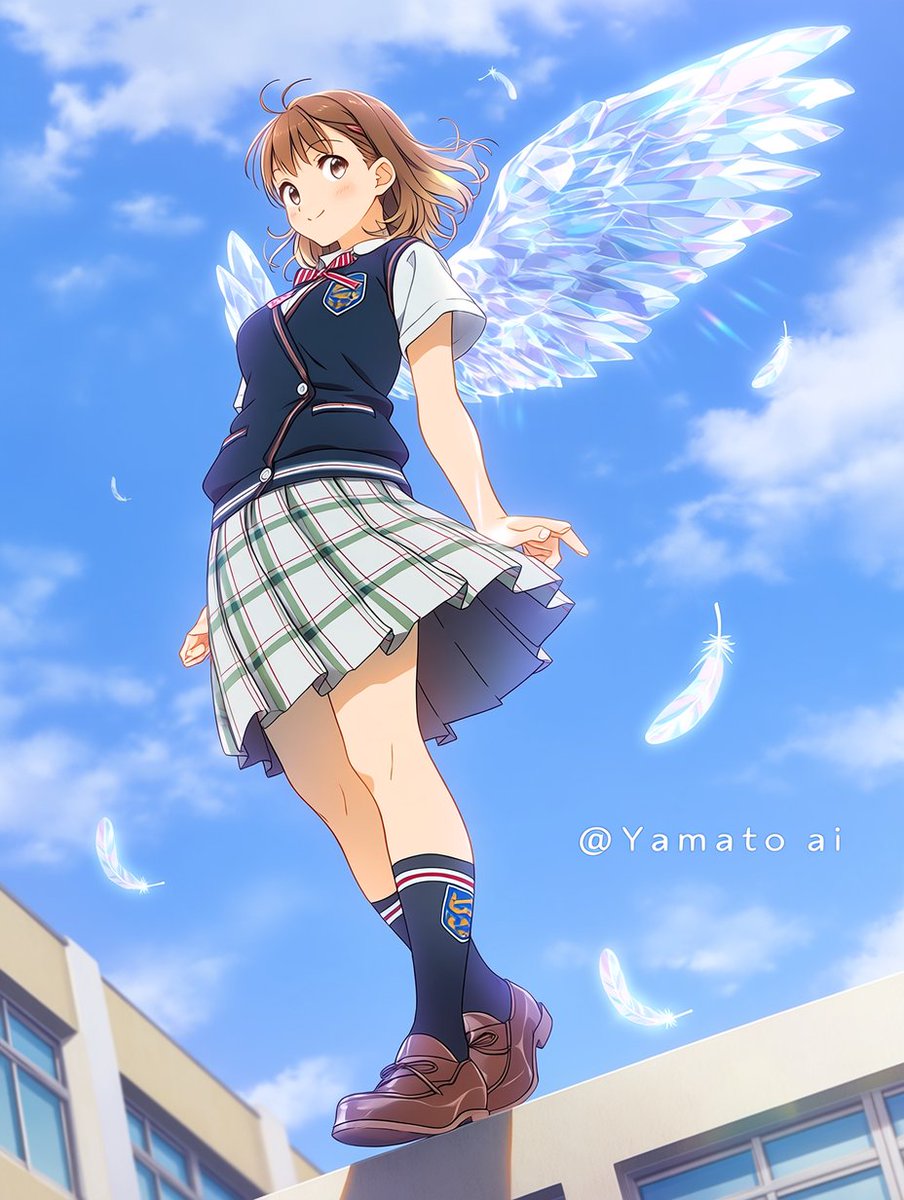 yamato_ai_0's tweet photo. イロミライさん(@iromiraijp)pixivさんにも同投稿あります😊
#AIイラスト　#空

ガラスの翼でも飛べるんだよ♪ https://t.co/WPzsLN69iI