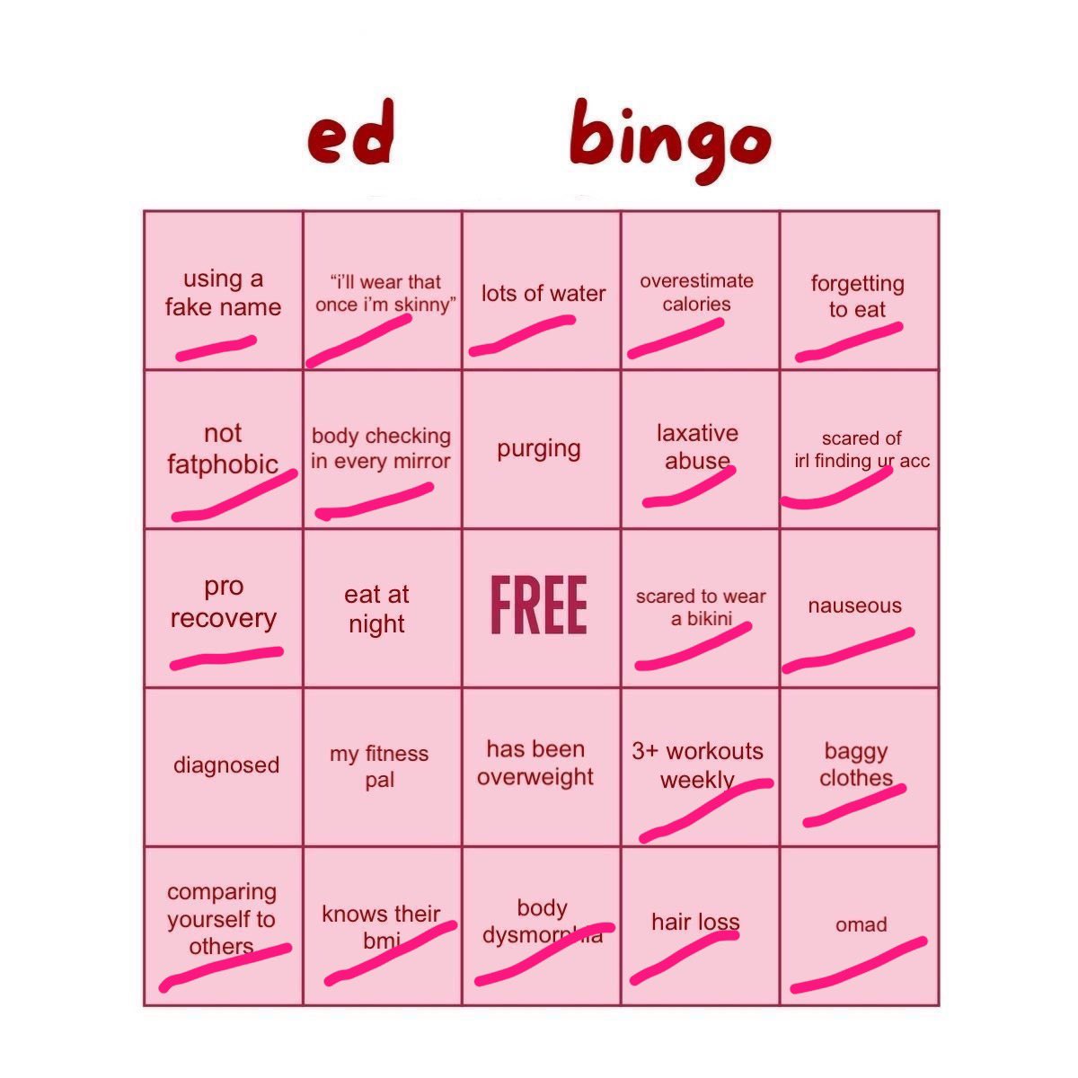 flaminhotgf's tweet photo. ooof, fym i got five bingos??!! https://t.co/nE0mPQDqXB