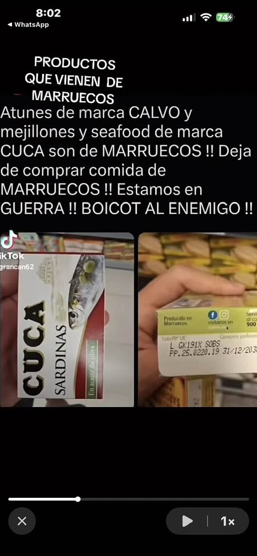 pepeluspain's tweet photo. Boicot a todos los proveedores y vendedores de productos de Marruecos https://t.co/leXHBHvbCQ