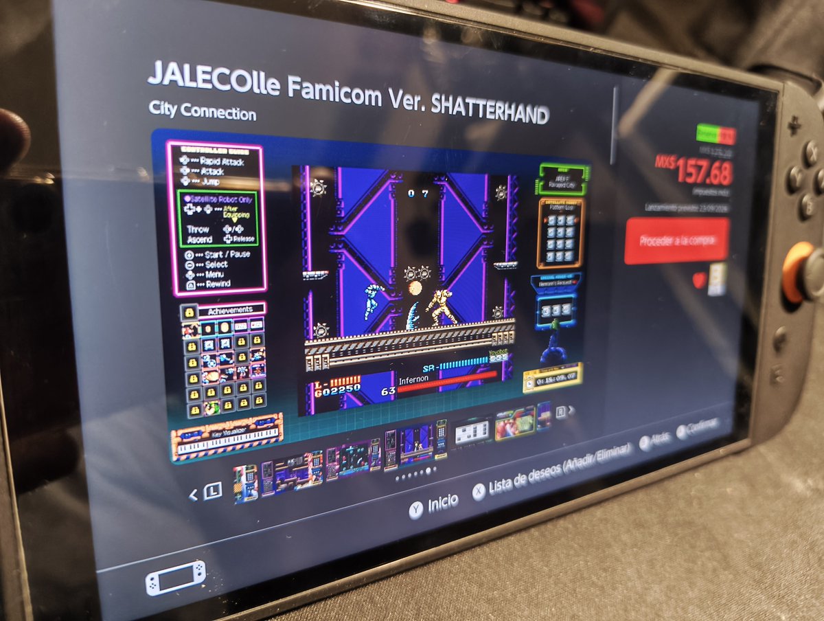 FaztorGusab's tweet photo. Revisando la Eshop de casualidad me enteré que están a punto de lanzar una versión del clásico Shatterhand de NES en la Switch 😱
Tengo años esperando que el juego lo incluyeran en la consola virtual del Switch y no hubo nada hasta este momento. Sí que voy a jugarlo 👀 https://t.co/lcCG5CkFEo