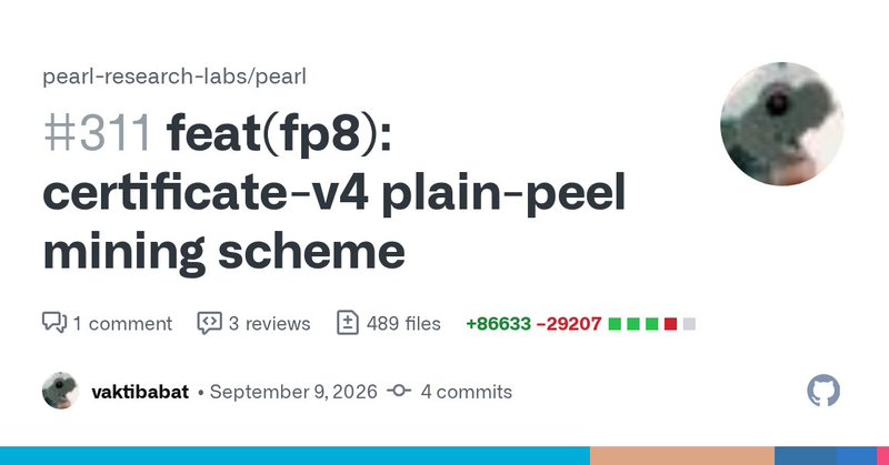 89Vanguard's tweet photo. The Pearl idea is surprisingly simple: use the same GPU workload for paid AI inference, blockchain security and pearl-2:native  mining. 

Actually making that work is the hard part. FP8, Blackwell and MoE are starting to make the pieces look much more real.
@prlnet https://t.co/ws1ShgUeqT