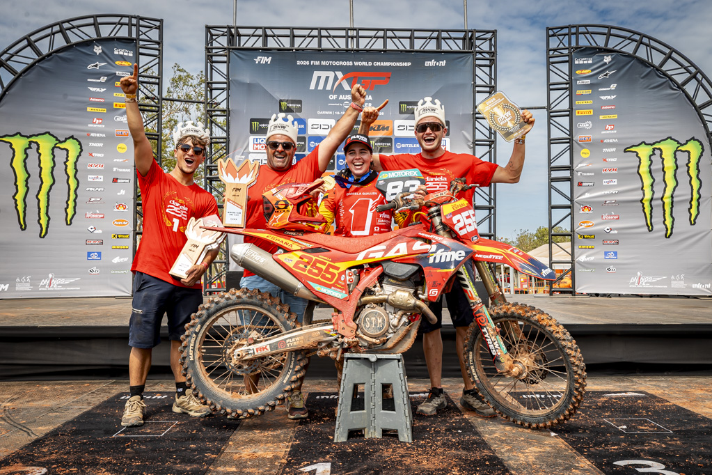 mxgp's tweet photo. GUILLEN SIGNS OFF WITH A PERFECT 1-1 IN DARWIN AND IS FINALLY CROWNED WITH HER FIRST WMX WORLD TITLE 🏆🇪🇸

At Hidden Valley, in the final round of the 2026 FIM Women's Motocross World Championship at the MXGP of Australia presented by Sitzler, RFME Spain National Team's Daniela Guillen did it the hard way and the beautiful way at the same time, winning both races to seal the first World Title of her career!

Read the complete WMX final race report from Australia 👇
https://t.co/ASvpSX9DZq

#WMX #MXGPAustralia #MX #MXGP #Motocross #Motorsport