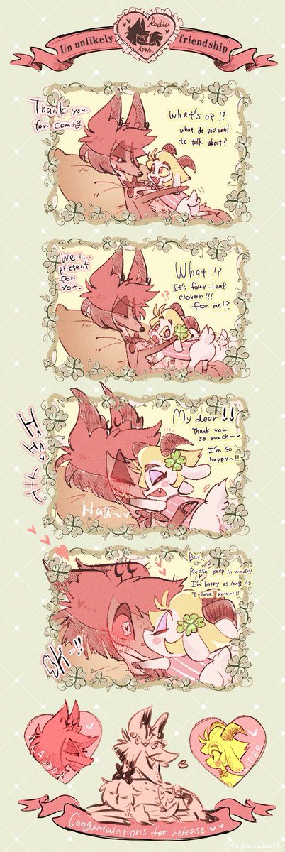 sikanuko12's tweet photo. Congratulations for the release🎉
I loved so much this story, so I’m truly happy  for the release💖🦌🐐Thank you so much for sharing the beautiful story with us!
May these two always be blessed with happiness🌷💖🍀✨
#AUFgiveaway2026 #radioapple https://t.co/c5ym0reeJI