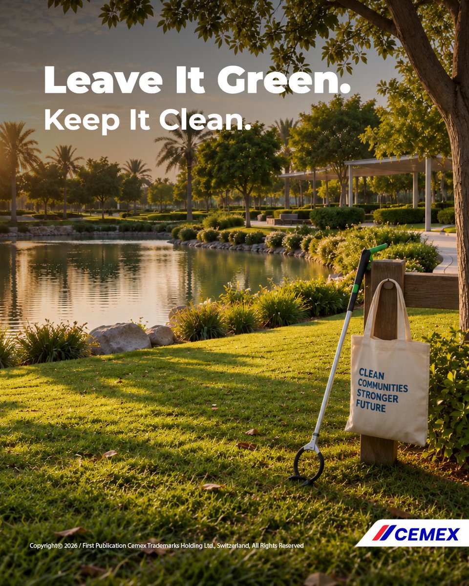 CemexUAE's tweet photo. Every action helps build a better future. 🌍

From reducing our carbon footprint to caring for the places we share, each step moves us forward. 

This World Cleanup Day, we are coming together to help create cleaner, greener, and stronger communities. https://t.co/DIvbrannWZ