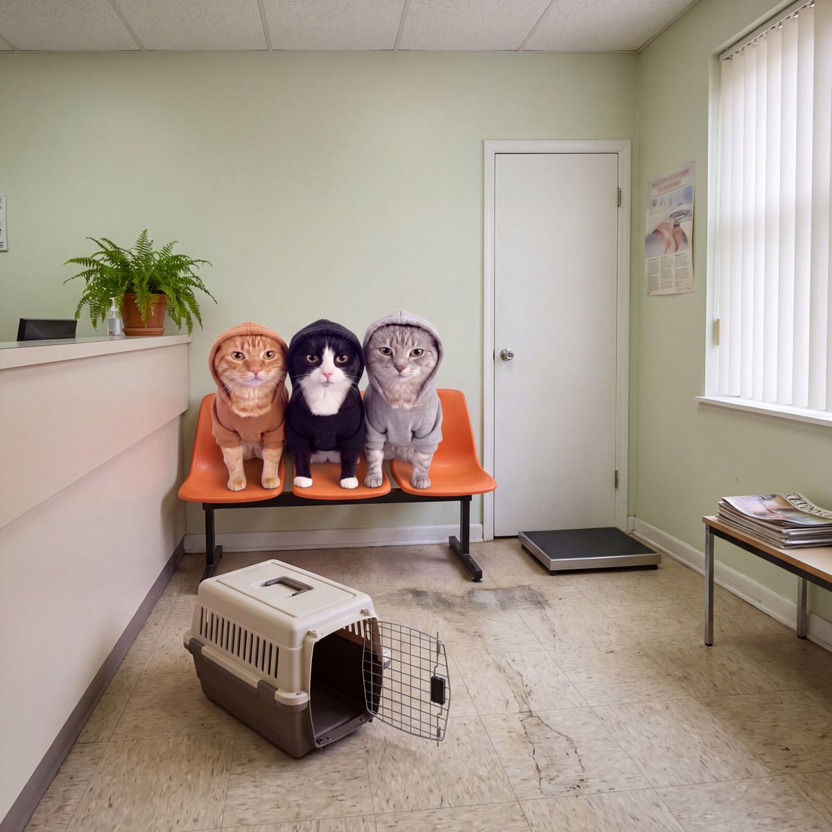 HoodCatsGang's tweet photo. Somebody in that back room is about to open the door and find out how the rest of their afternoon is going https://t.co/INjeGww9D4