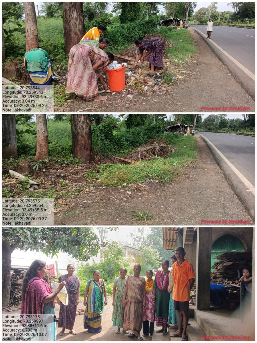 SbmVansda's tweet photo. SHS -2026 કાર્યક્���મ અંતર્ગત લાખાવાડી ગામે સાફ સફાઈની કામગીરી, અને પ્લાસ્ટિક પર પ્રતિબંધ અંગે જનસમુદાયને સમજૂતી આપવામાં આવી.
#SHS2026
#SWACHHTAHISEVA
#4WAYSOURCESEGREGATIOswachhbharatabhiyan https://t.co/RjQOJ743yo