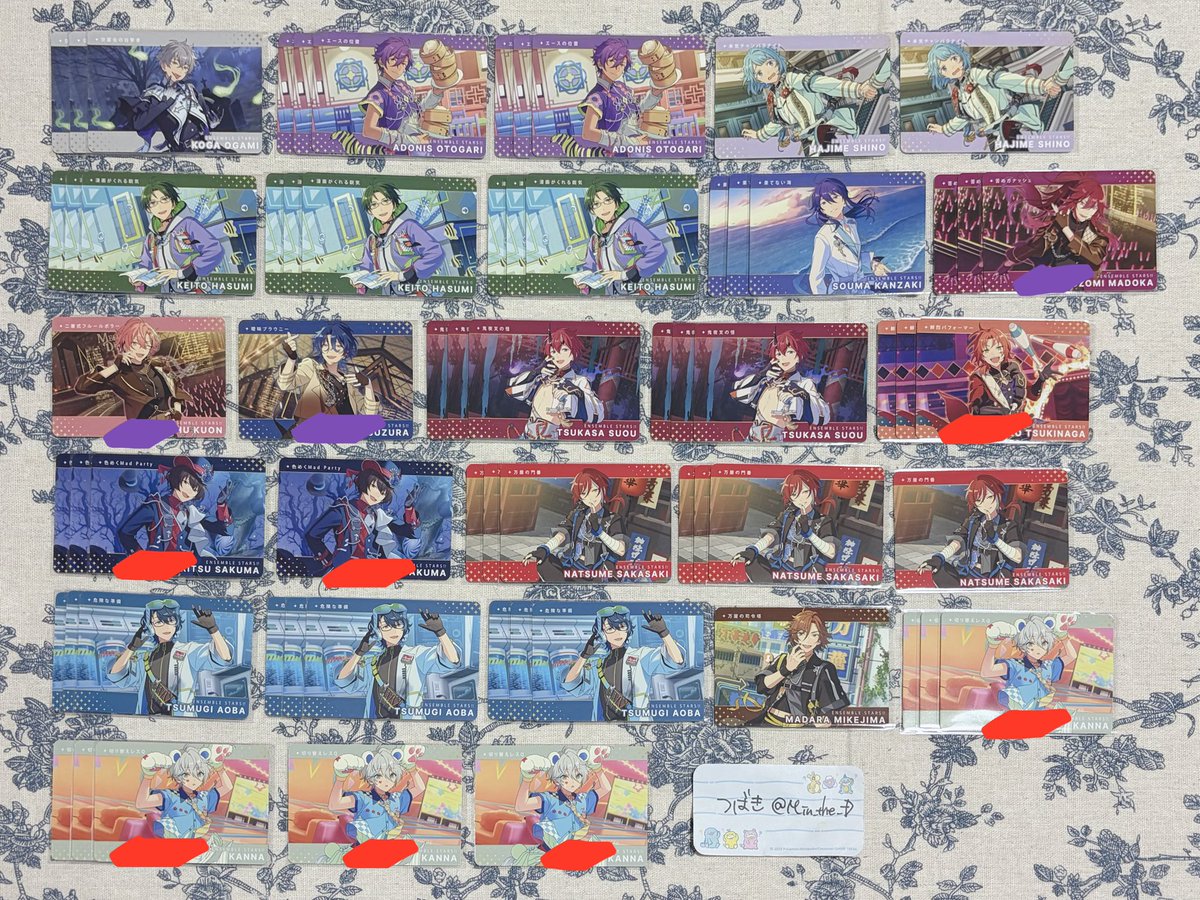 M_in_the_D's tweet photo. 【譲渡/交換】あんスタ カードダス N

［譲］桃李 スバル 真緒 千秋 奏汰 一彩 マヨイ 日和 ジュン 宗 みか HiMERU こはく 晃牙 アドニス 創 敬人 颯馬 望見 舞珠 チトセ 司 レオ 凛月 夏目 つむぎ 斑 カンナ

［求］200円/3枚+送料 > Nひなた≧N宙,Nユメ

譲渡+交換も可◎

↓ https://t.co/f5A6PQNrTY